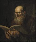 HOOGSTRATEN, Samuel van Bearded man reading oil on canvas